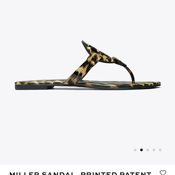 Authentic Tory Burch Leopard Print Sandals Size 6.5 - Picture 3 of 5